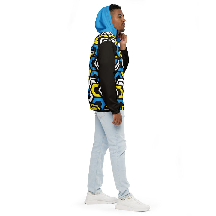 Men’s Windbreaker - Blue-Yellow Illusion