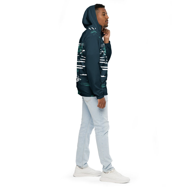 Men’s Windbreaker - Green-White Aware