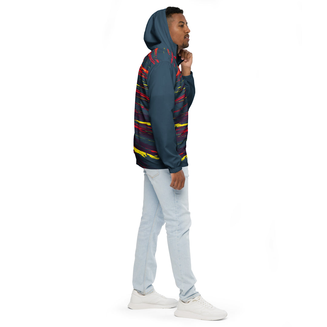 Men’s Windbreaker - Blue-Red Rain