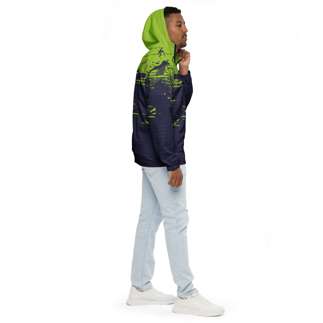 Men’s Windbreaker - Purple-Green Shape