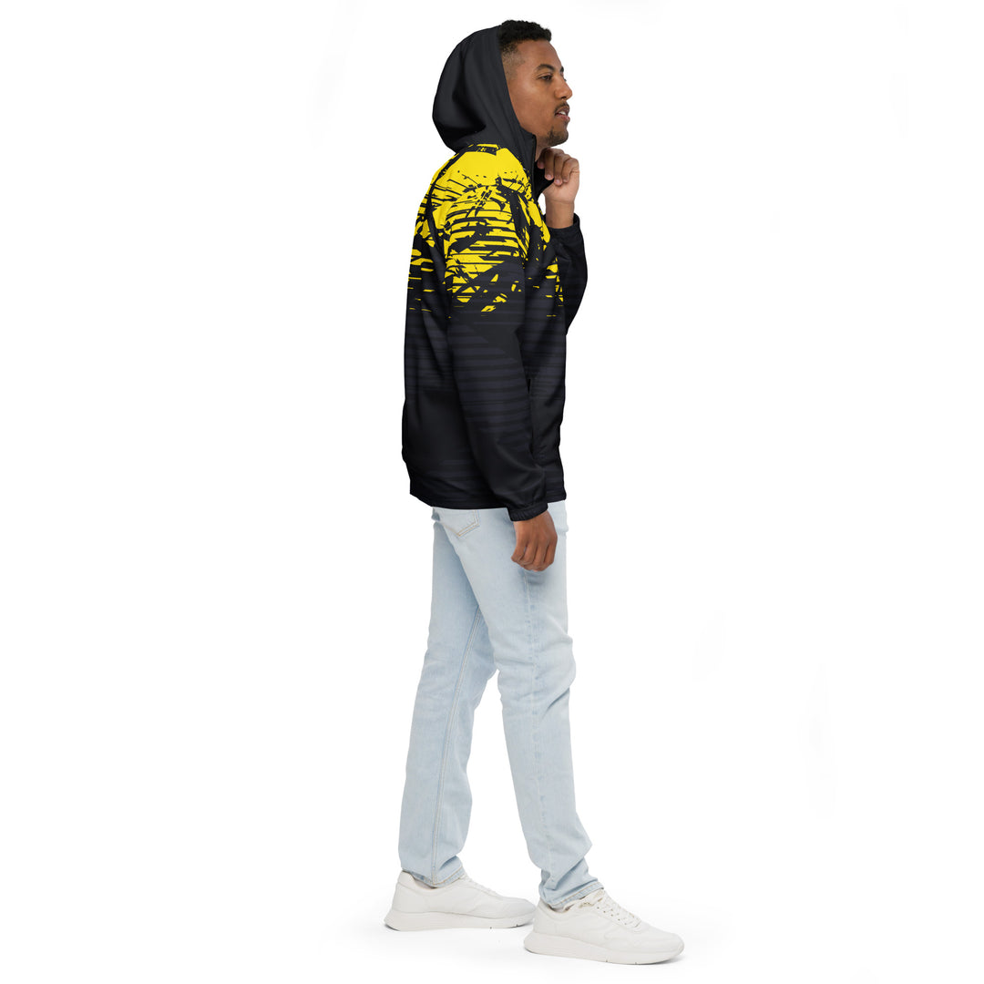 Men’s Windbreaker - Grey-Yellow Shape