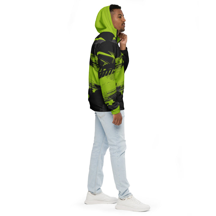 Men’s Windbreaker - Black-Green Trailer