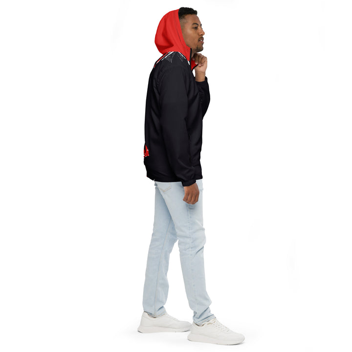 Men’s Windbreaker - Black-Red Shield