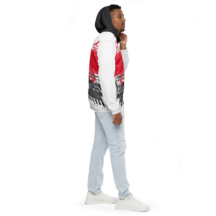 Men’s Windbreaker - White-Red Reverse