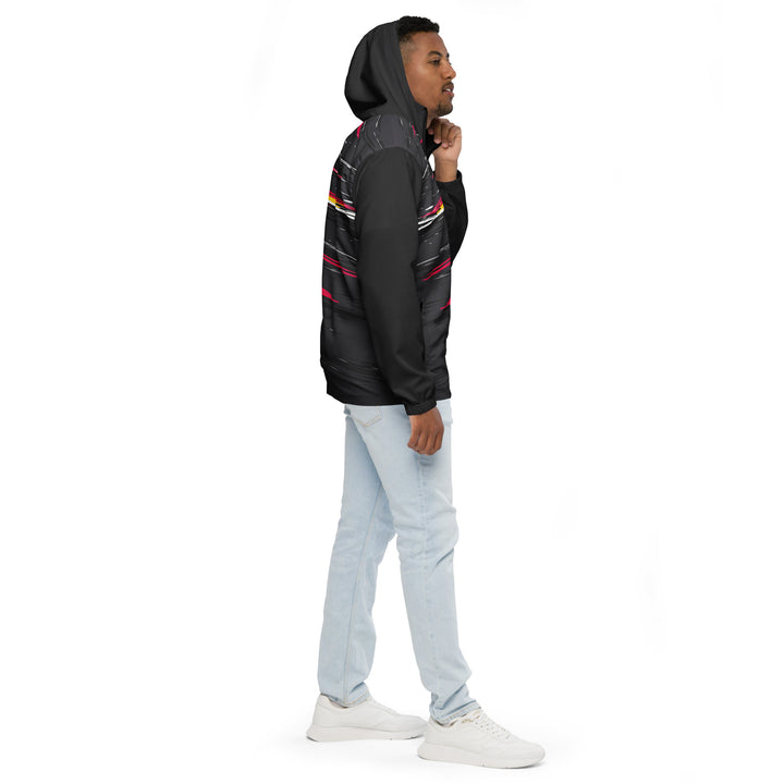 Men’s Windbreaker - Grey-Pink Shower