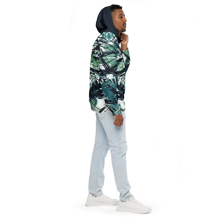 Men’s Windbreaker - Green-White Trick