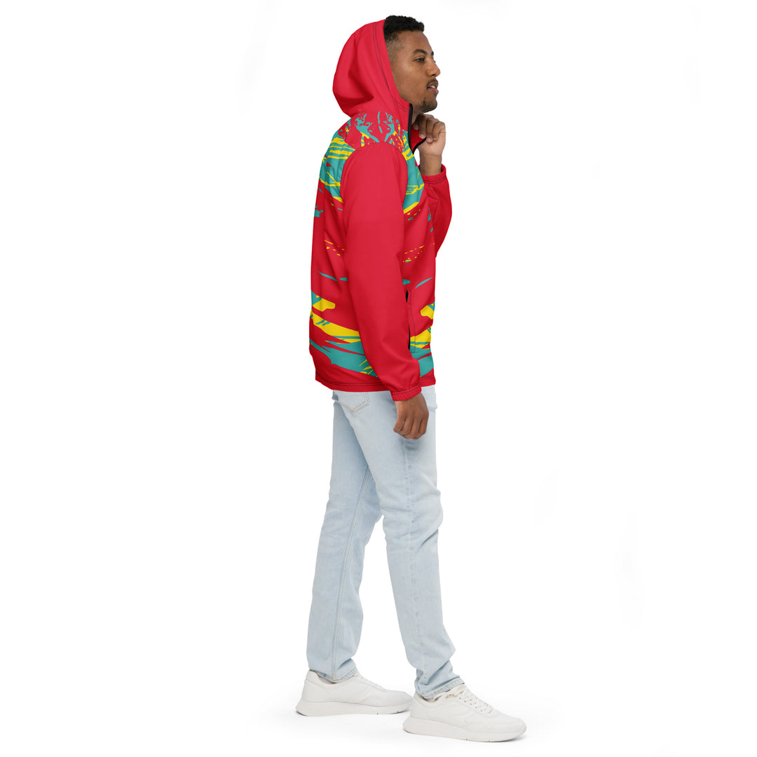 Men’s Windbreaker - Red-Green Joy