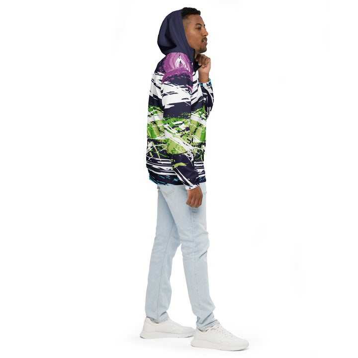 Men’s Windbreaker - Blue-Green Play