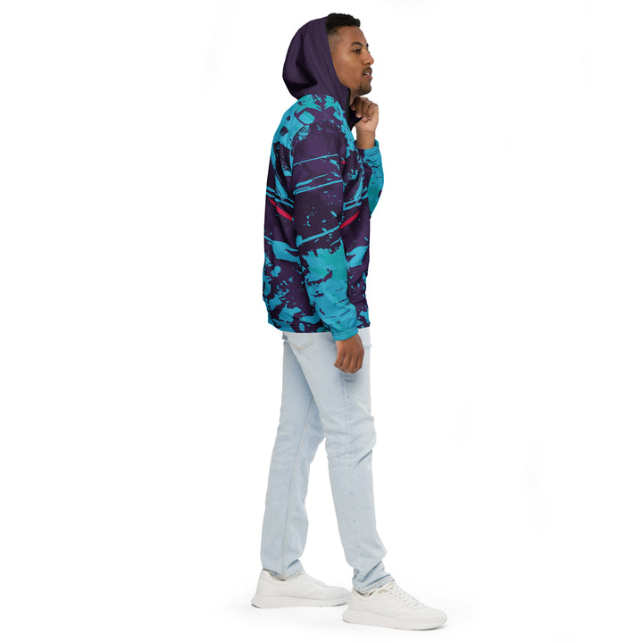 Men’s Windbreaker - Purple-Turquoise Deep