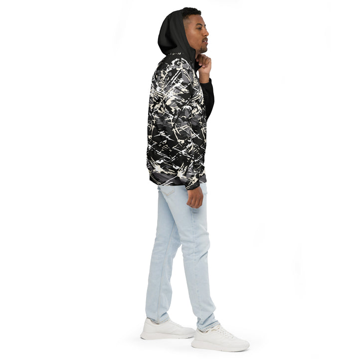 Men’s Windbreaker - Black-Grey Shred