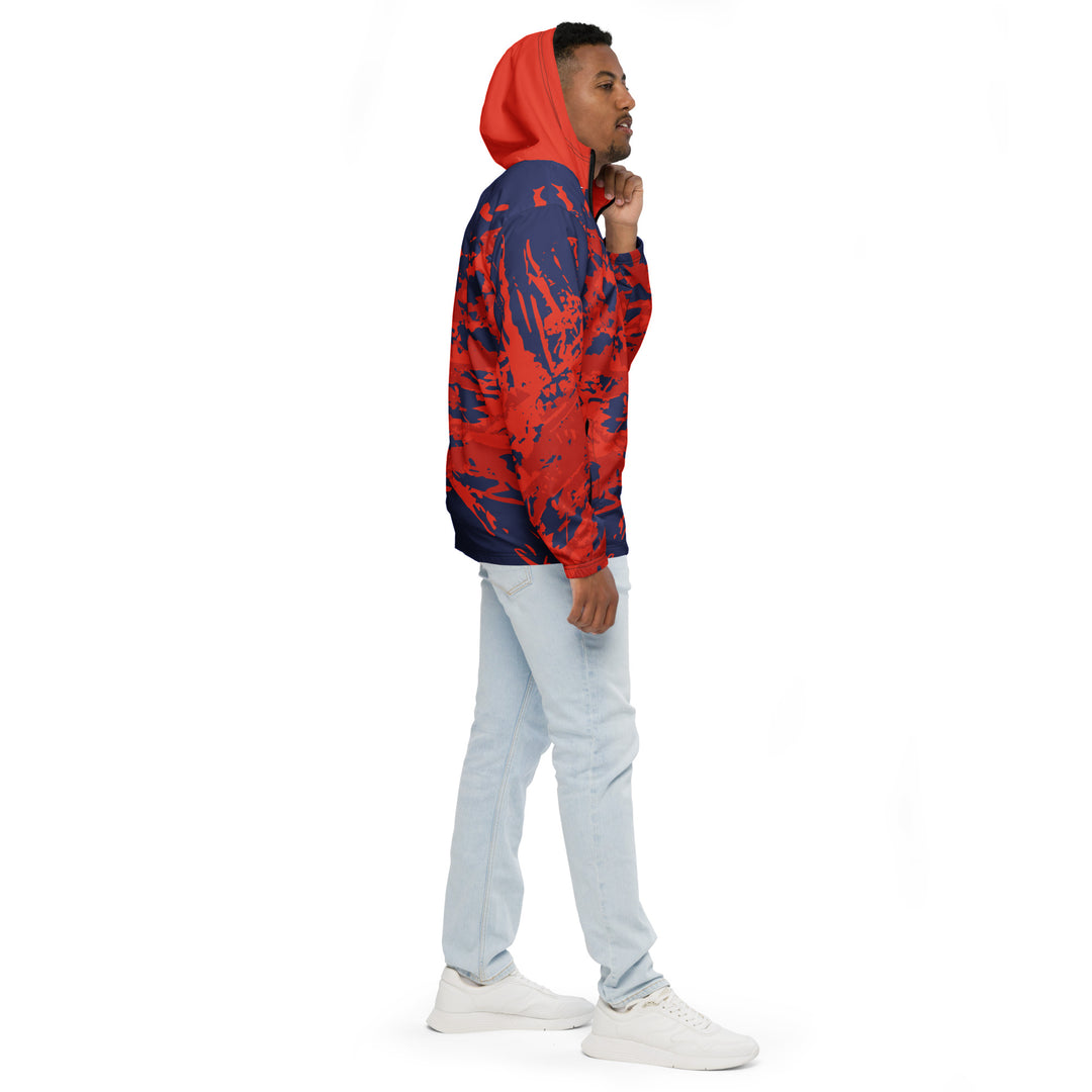 Men’s Windbreaker - Purple-Red Crash