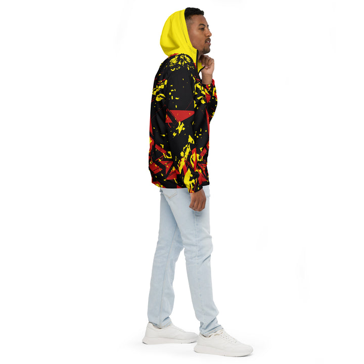 Men’s Windbreaker - Black-Yellow Particle