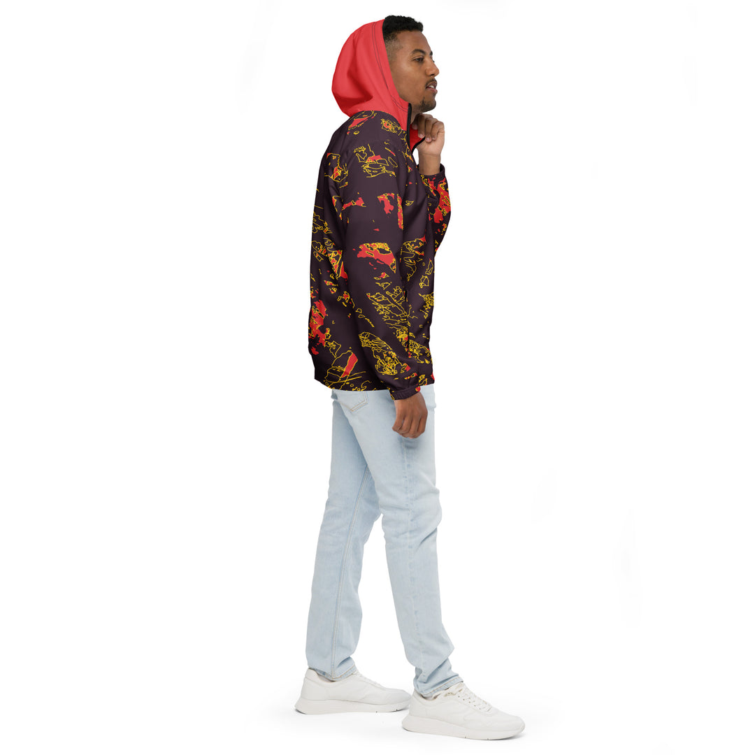 Men’s Windbreaker - Red-Yellow Touch