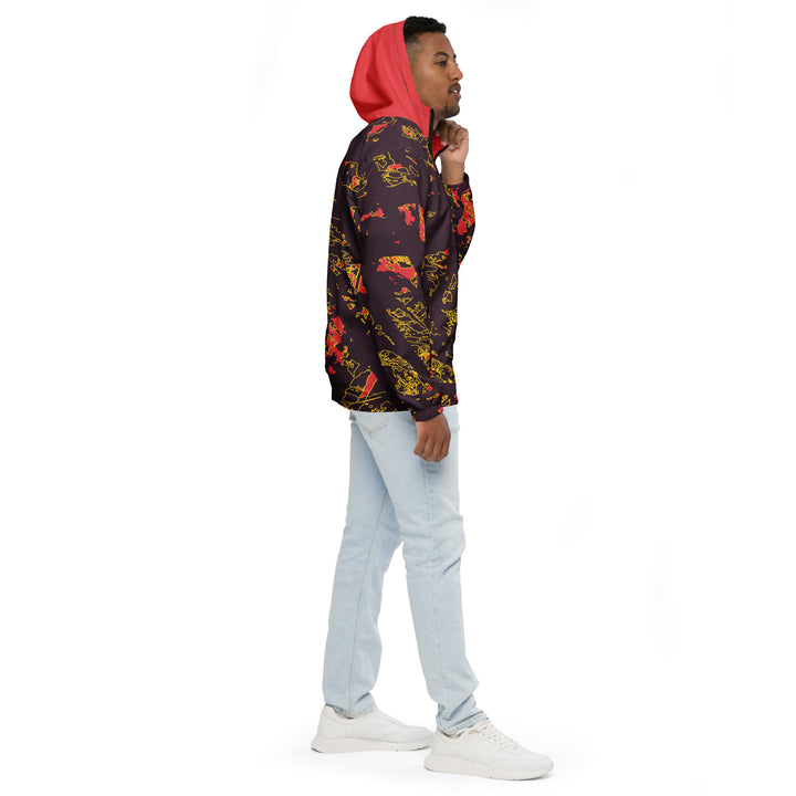 Men’s Windbreaker - Red-Yellow Touch