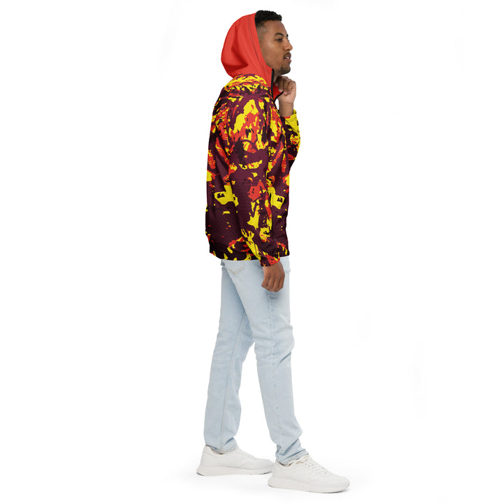 Men’s Windbreaker - Red-Yellow Shards