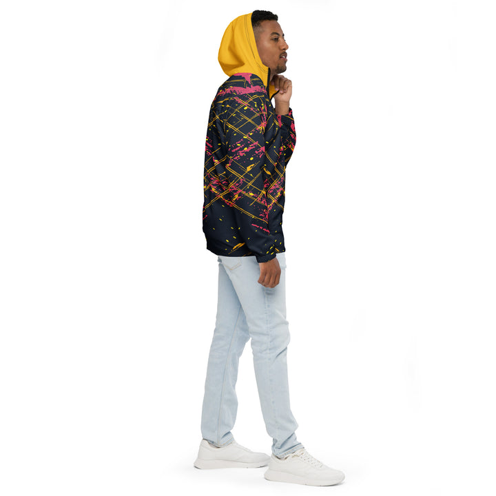 Men’s Windbreaker - Black-Pink Space