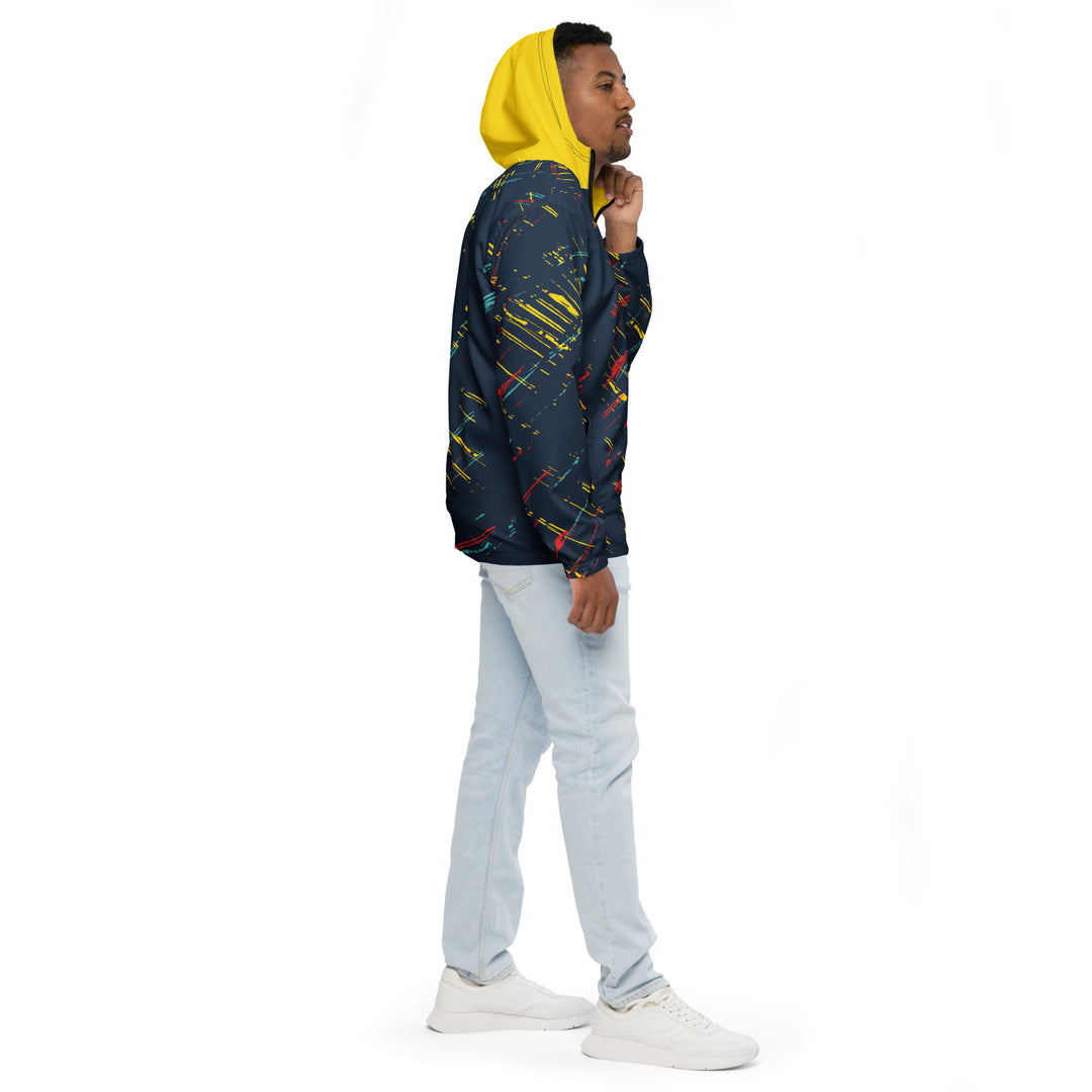 Men’s Windbreaker - Blue-Yellow Hide