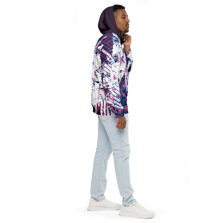 Men’s Windbreaker - White-Purple Trace