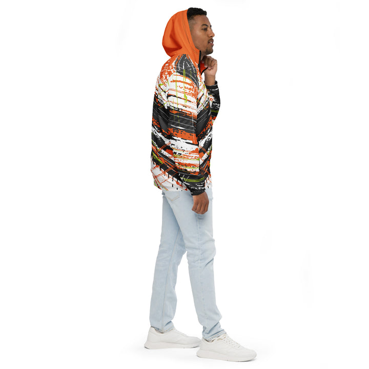 Men’s Windbreaker - Black-Orange Trace