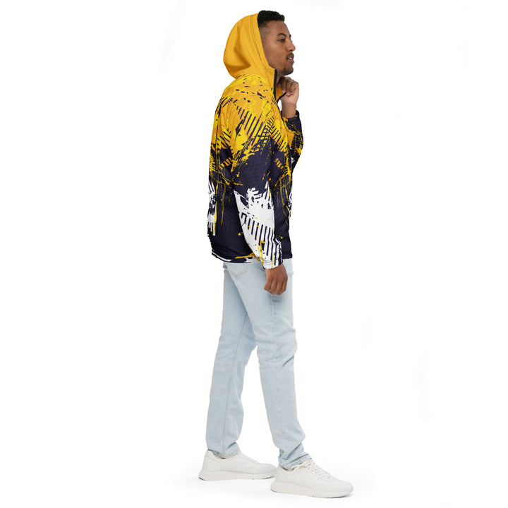 Men’s Windbreaker - White-Yellow Create