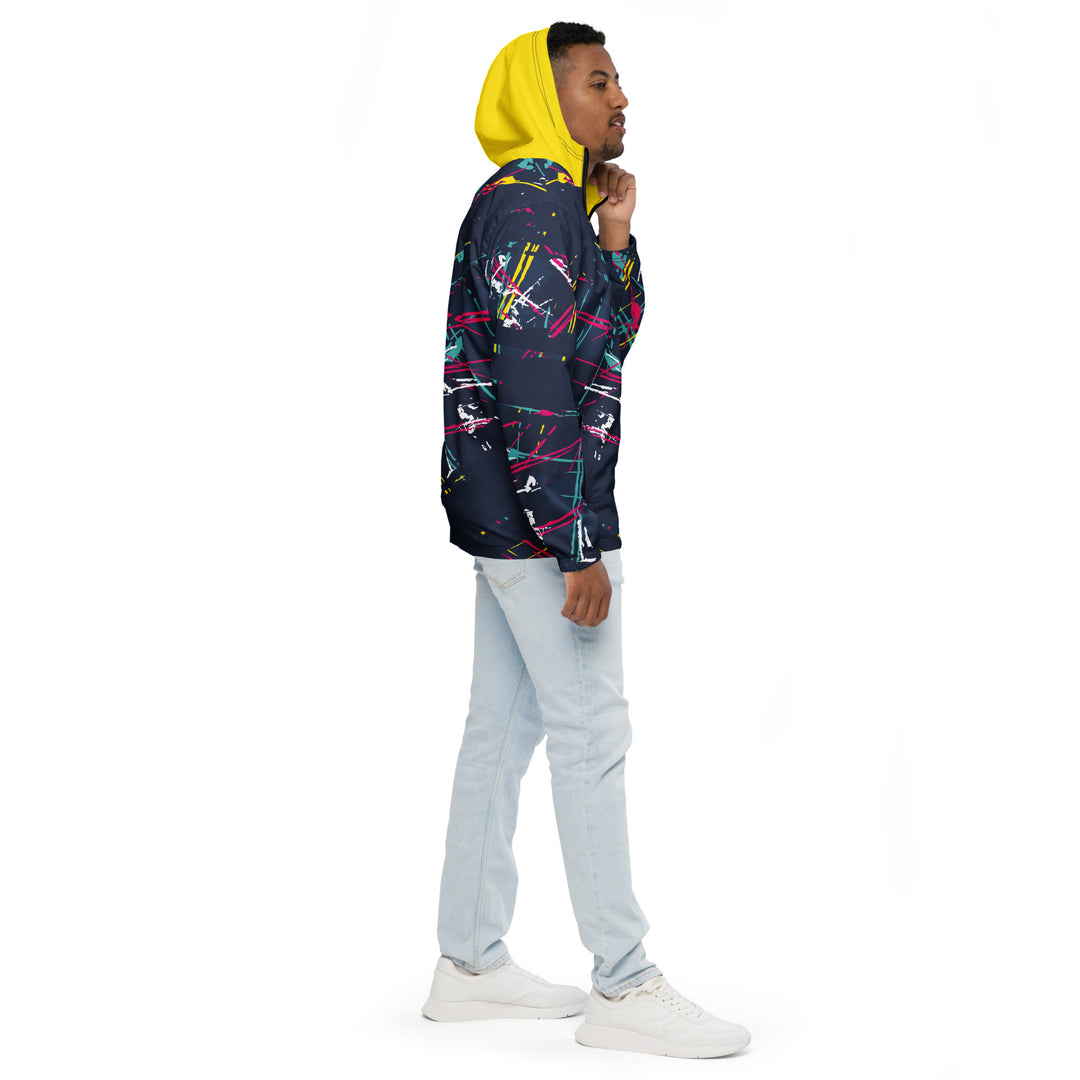 Men’s Windbreaker - Blue-Yellow DNA