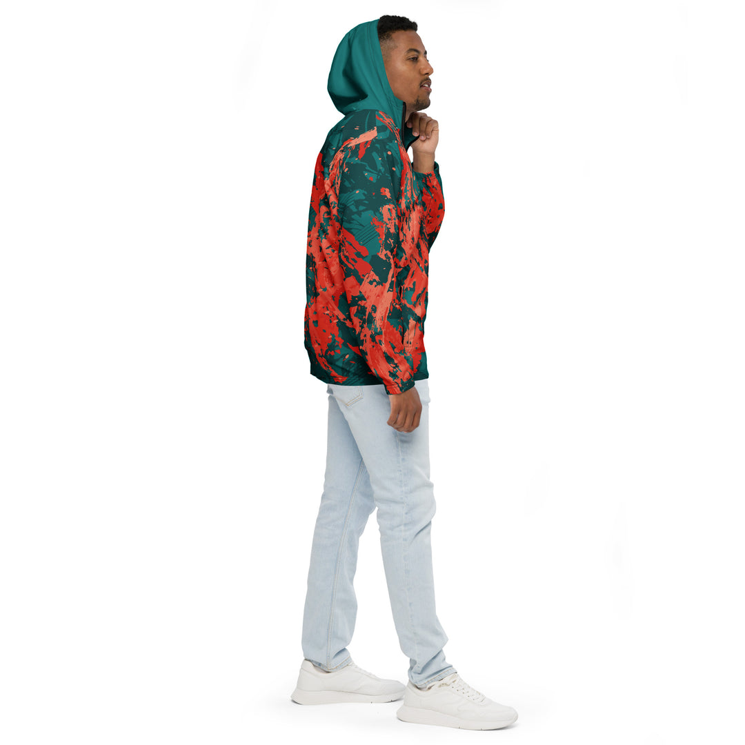 Men’s Windbreaker - Green-Red Cover