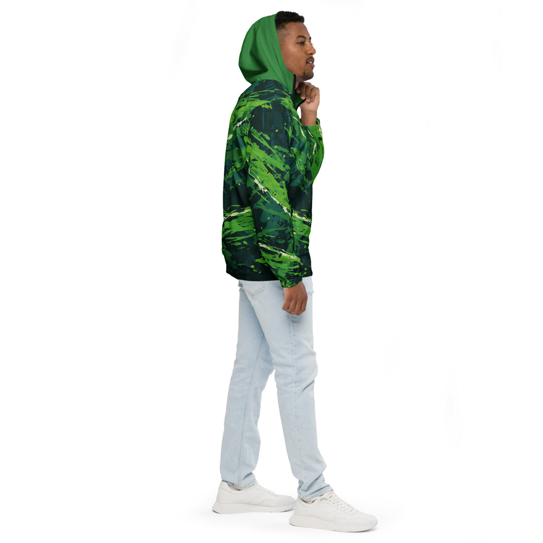 Men’s Windbreaker - Green Eruption