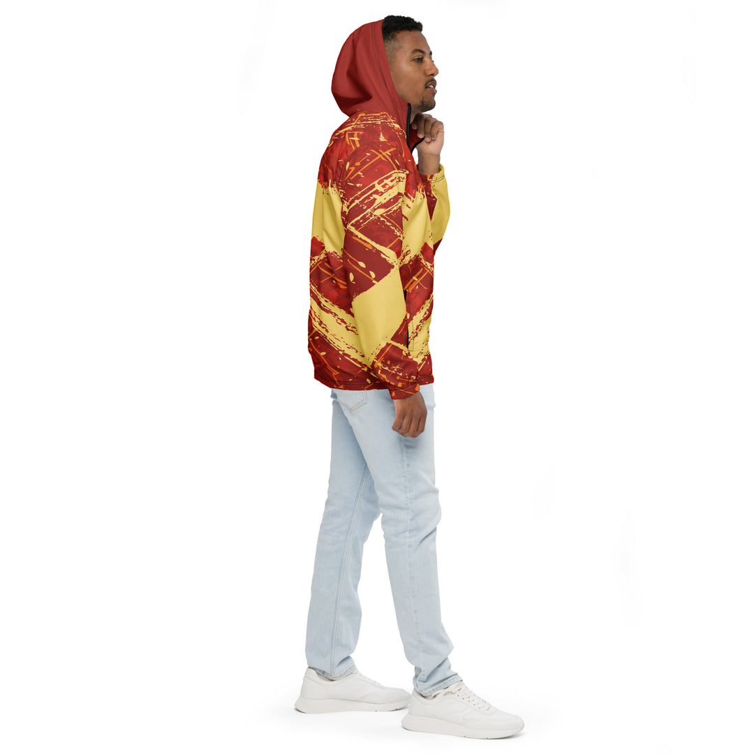 Men’s Windbreaker - Red-Yellow Snow