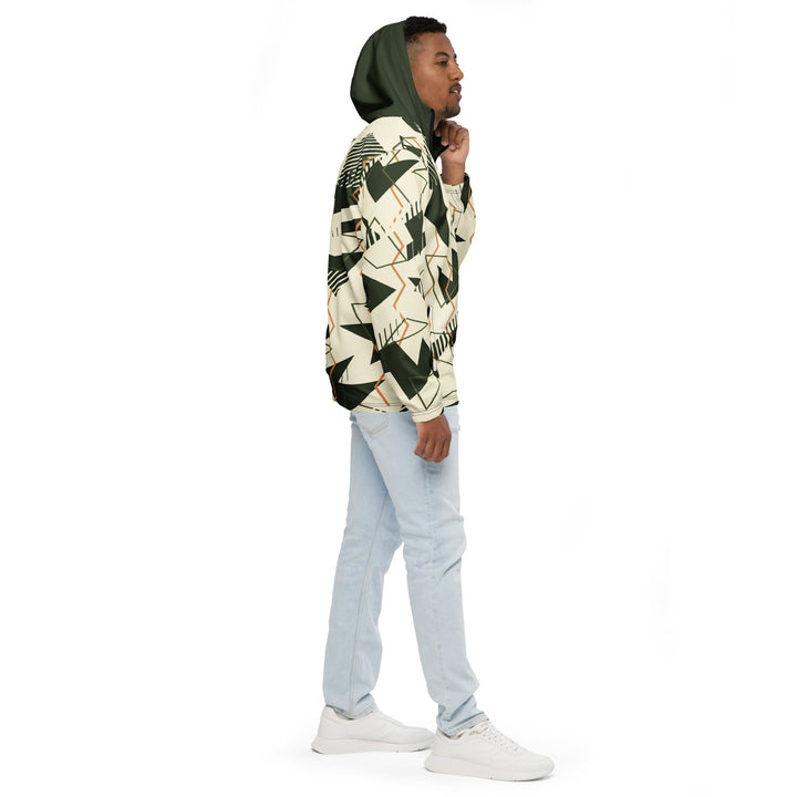 Men’s Windbreaker - Beige-Green Fold