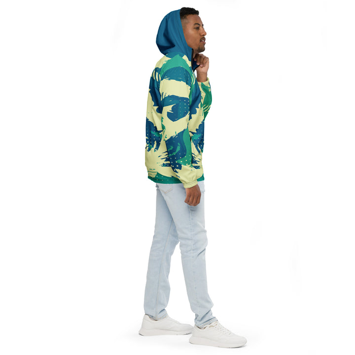 Men’s Windbreaker - Green-Beige Woods