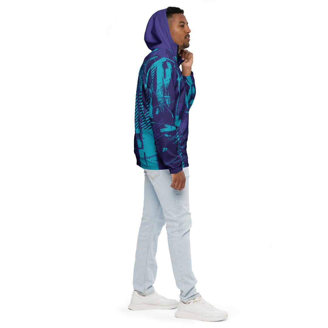 Men’s Windbreaker - Purple-Blue Road