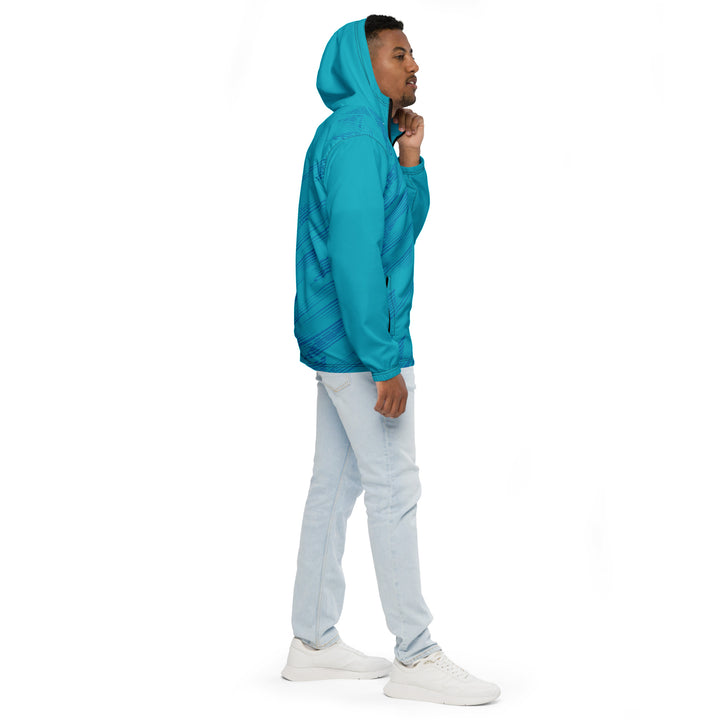 Men’s Windbreaker - Turquoise-Blue Ray