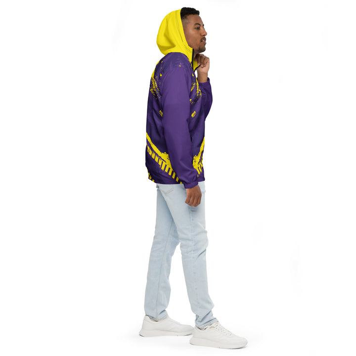 Men’s Windbreaker - Purple-Yellow Trace