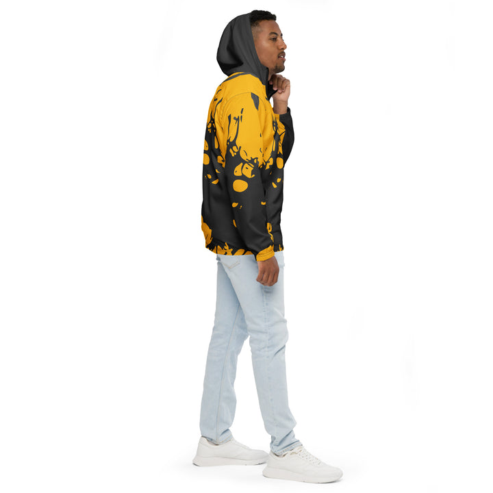 Men’s Windbreaker - Yellow-Black Blob