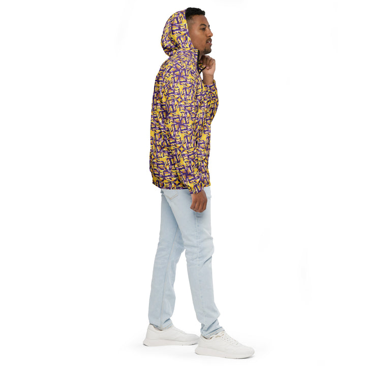 Men’s Windbreaker - Yellow-Purple Deception