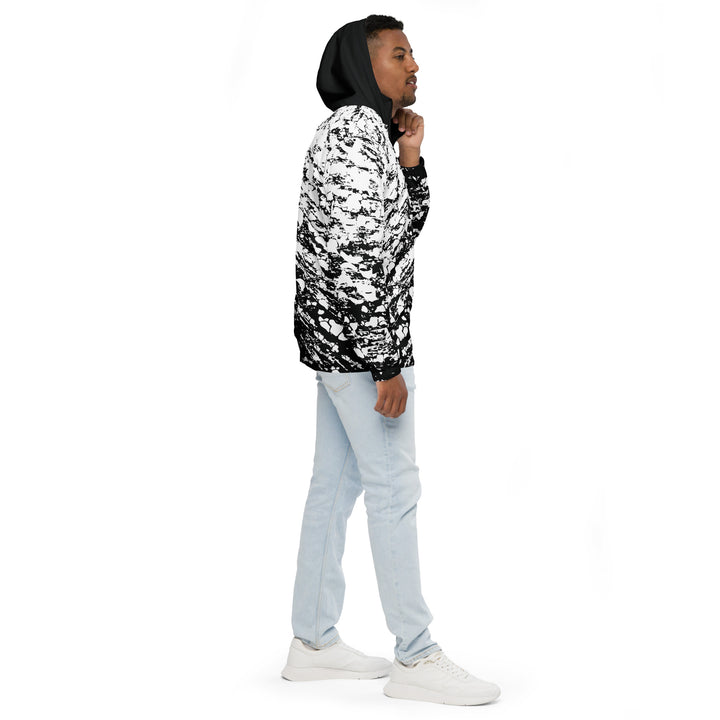 Men’s Windbreaker - Black-White Snow