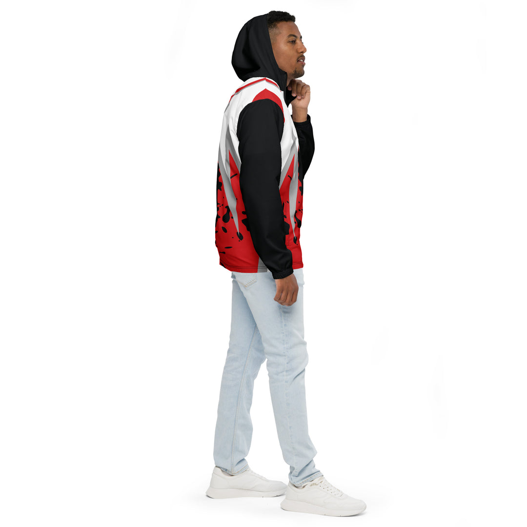 Men’s Windbreaker - Black-Red Tribal