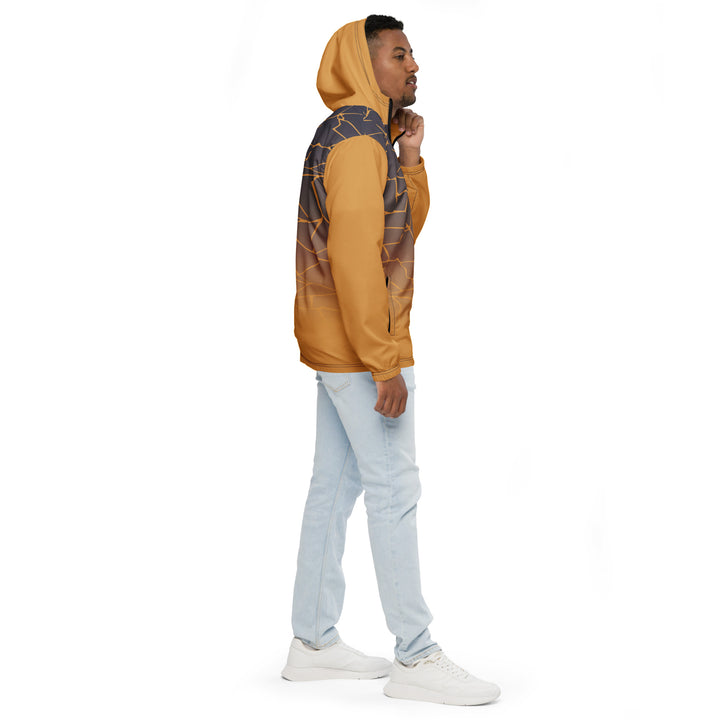 Men’s Windbreaker - Yellow-Grey Lava