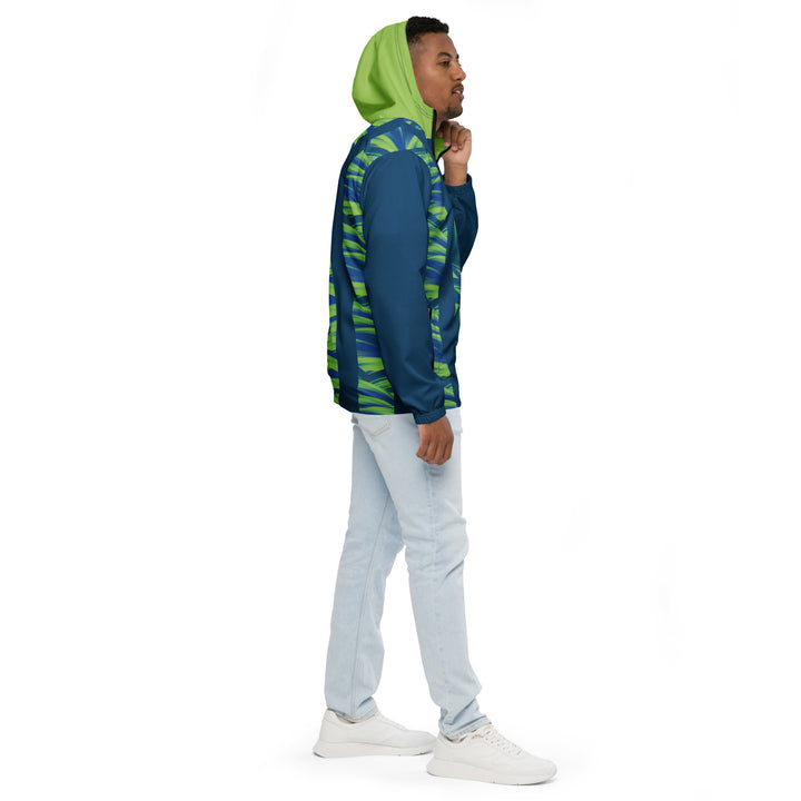 Men’s Windbreaker - Blue-Green Jungle