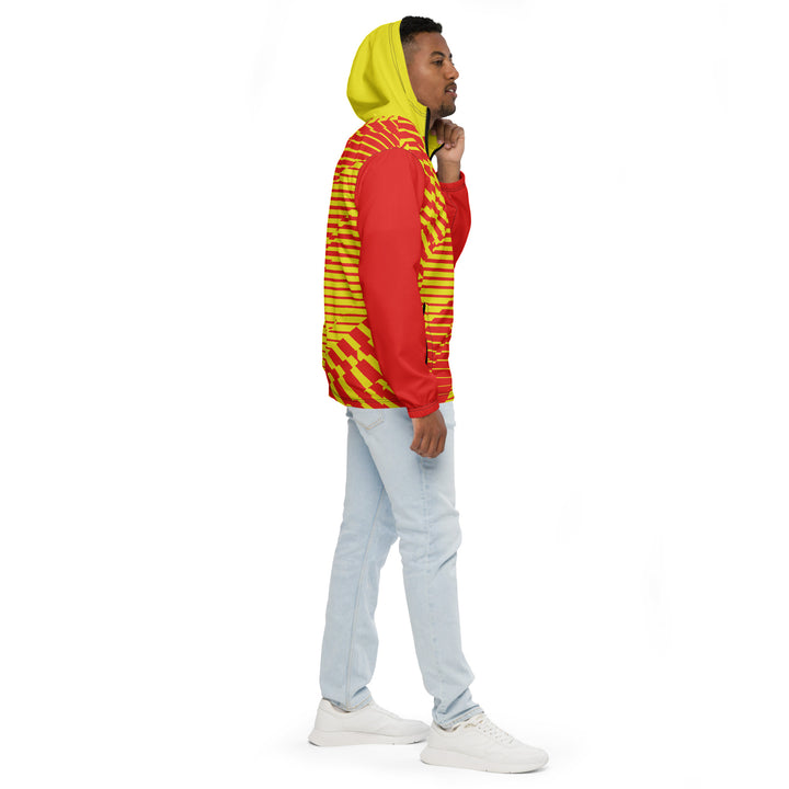 Men’s Windbreaker - Red-Yellow Spin