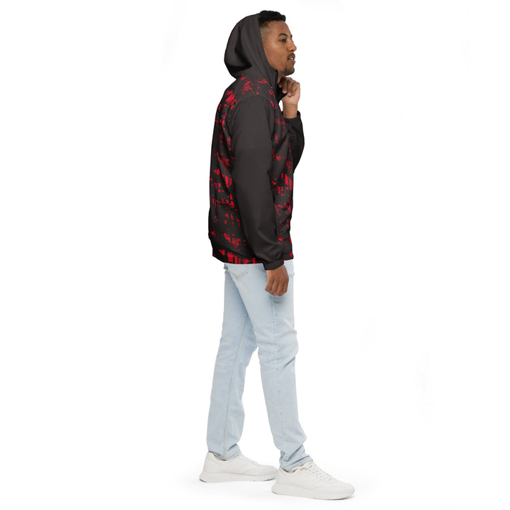 Men’s Windbreaker - Black-Red Fade