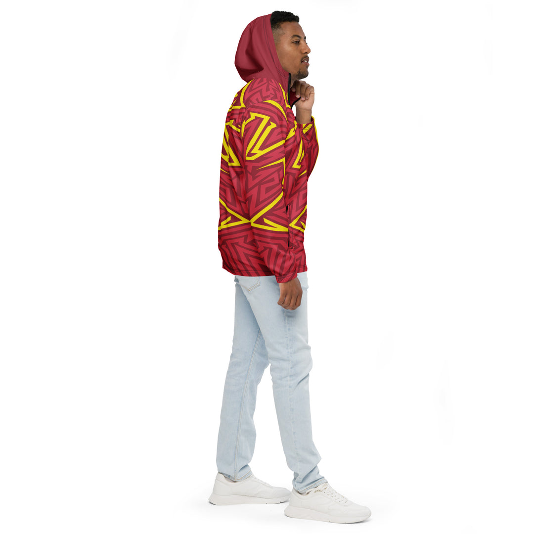 Men’s Windbreaker - Red-Yellow Maze