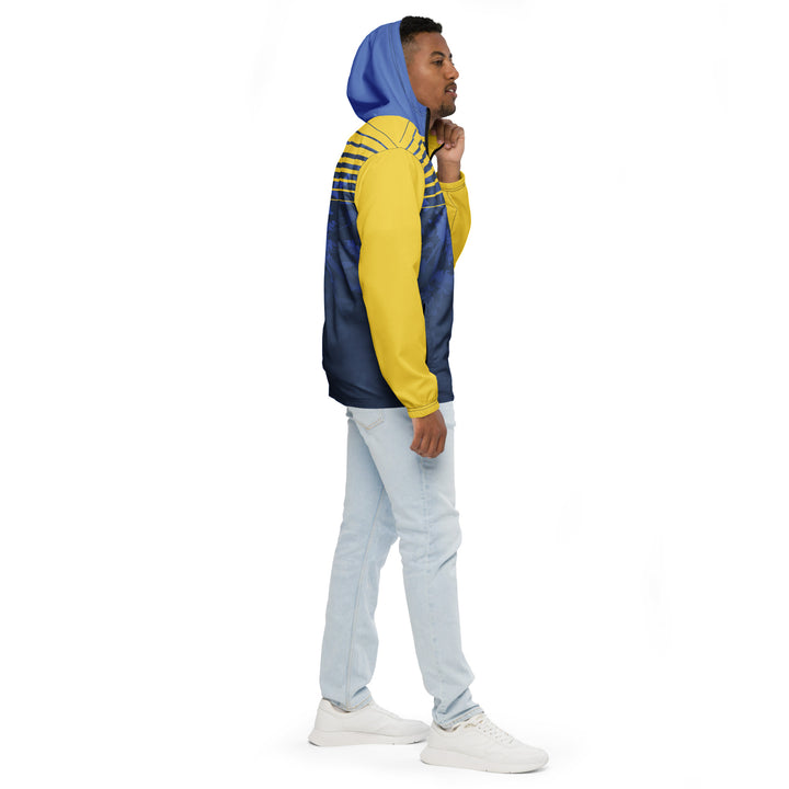 Men’s Windbreaker - Blue-Yellow Deep