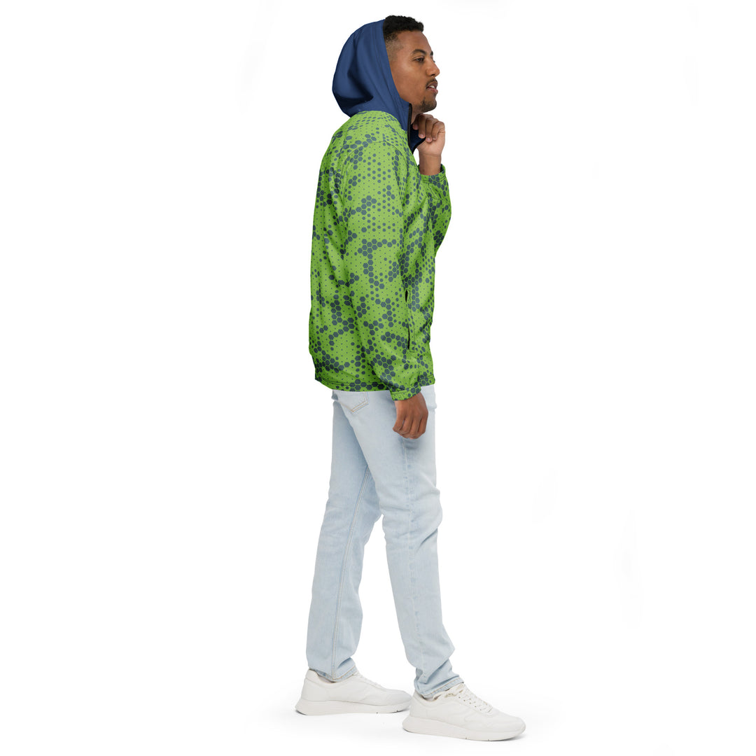 Men’s Windbreaker - Green-Blue Comb