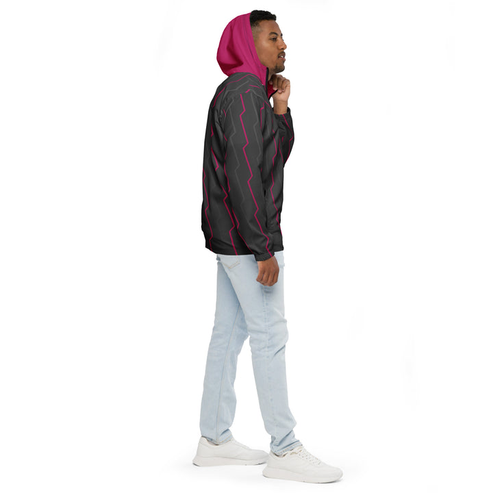 Men’s Windbreaker - Grey-Pink Shake