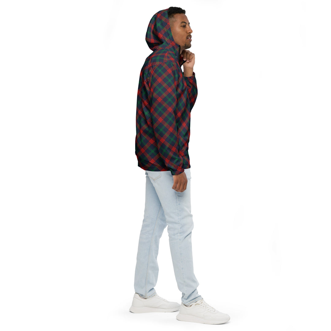 Men’s Windbreaker - Blue-Red Tartan