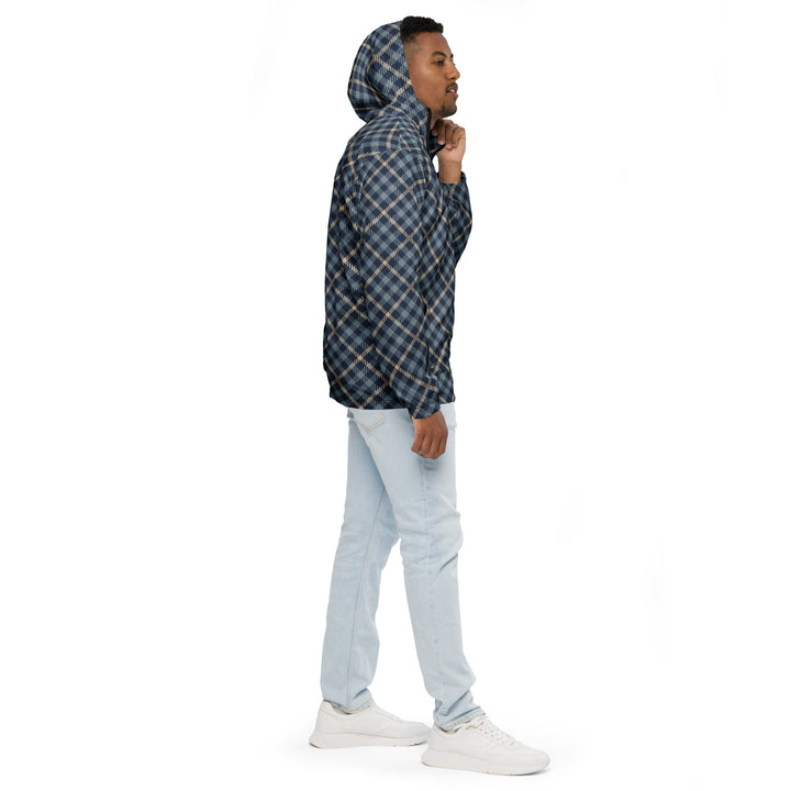 Men’s Windbreaker - Blue Lattice