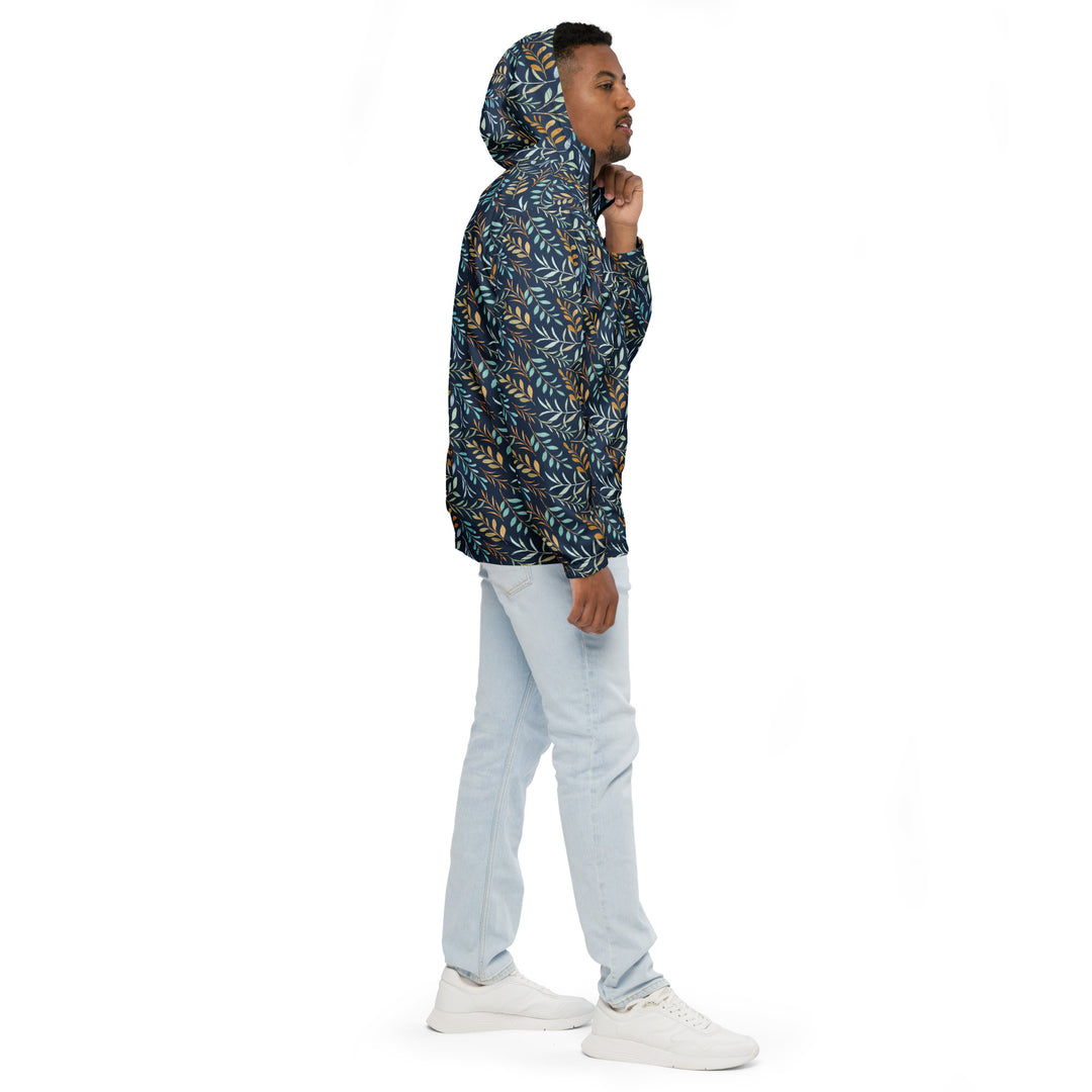 Men’s Windbreaker - Blue-Yellow Plant