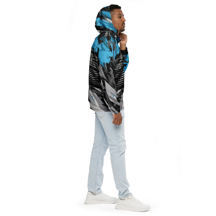 Men’s Windbreaker - Black-Blue Daze