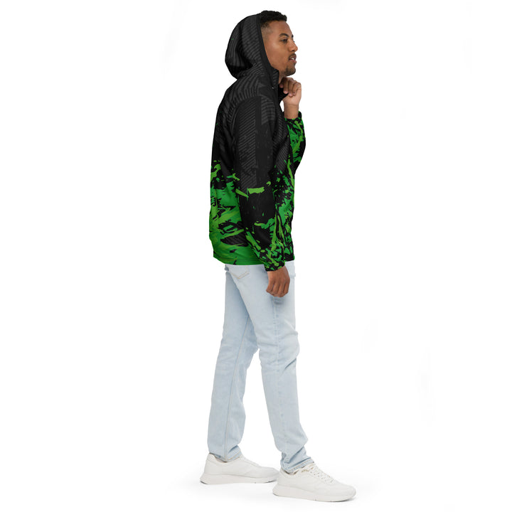 Men’s Windbreaker - Black-Green Flood